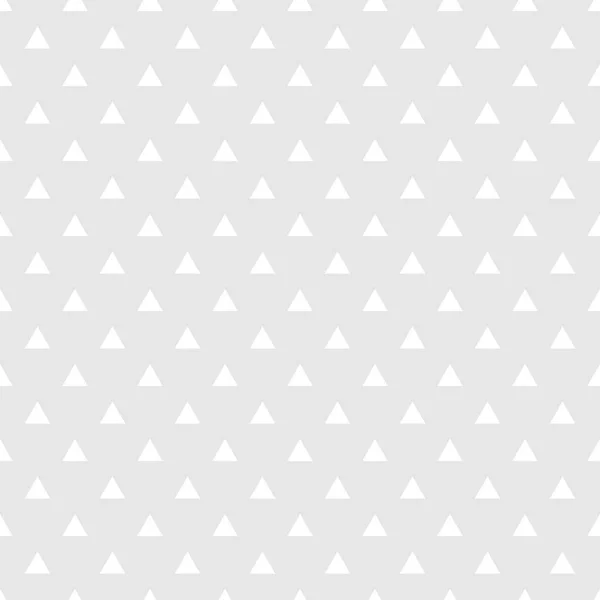 Tegel vector patroon met witte driehoeken op grijze achtergrond — Stockvector
