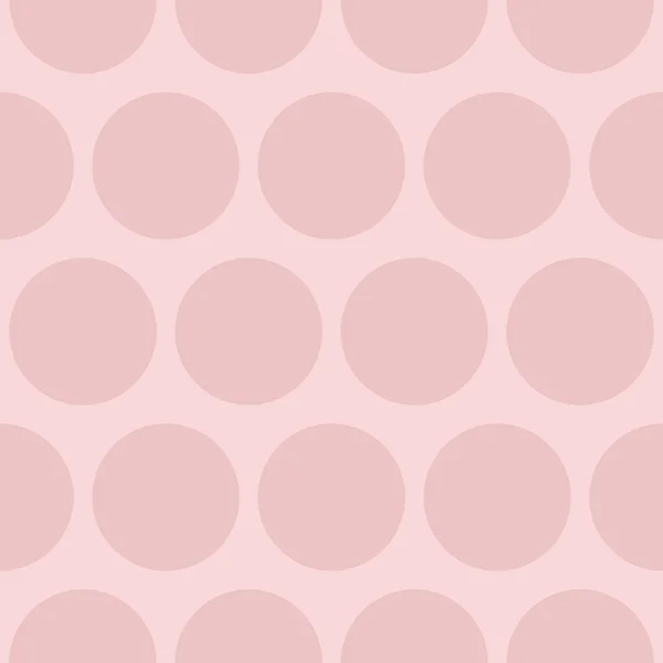 Patrón de vector de azulejo con lunares rosados sobre fondo pastel — Archivo Imágenes Vectoriales