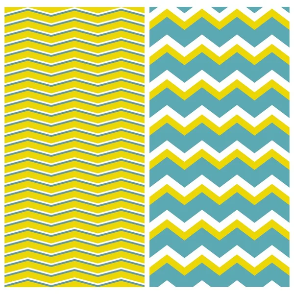 Tile vector pattern set with zig zag background — Stock Vector