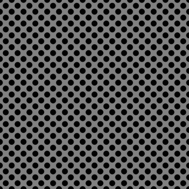 Gri arkaplanda siyah benekli döşeme vektör deseni