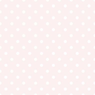 Pastel pembe arka planda beyaz benekli döşeme vektör deseni