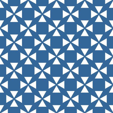 Mavi ve beyaz arkaplan ile döşeme vektör deseni