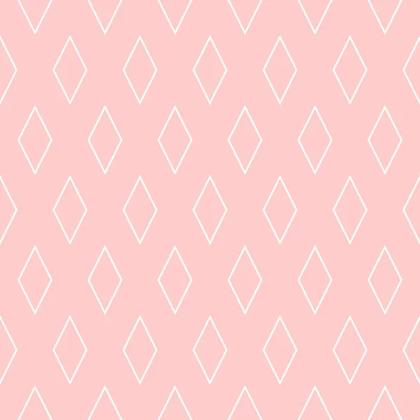 Karo-Fliesen-Vektormuster oder rosa und weiße Tapete Hintergrund — Stockvektor