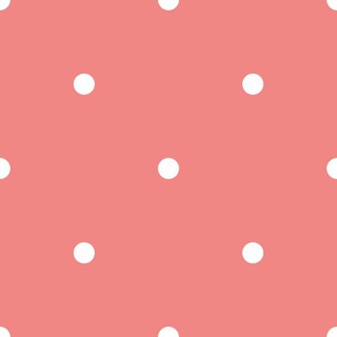 Sorunsuz vektör desen döşemesi pastel pembe arka plan üzerinde beyaz lekeli ile