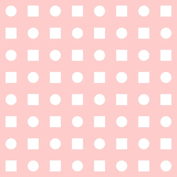 Patrón Vector Azulejo Con Impresión Rosa Sobre Fondo Blanco — Vector de stock