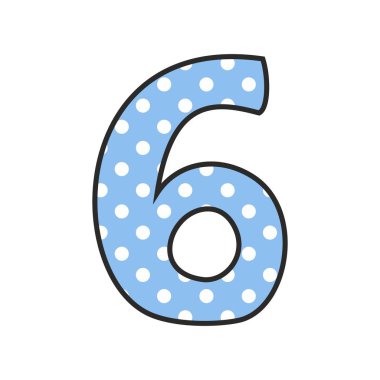 El vektör sayısı 6 ile lekeli pastel mavi izole üzerinde beyaz zemin üzerine çekilmiş.