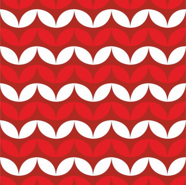 Kiremit kırmızı ve beyaz vektör arka plan desen veya kış örgü