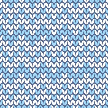 Kiremit mavi ve beyaz vektör arka plan desen veya kış örgü