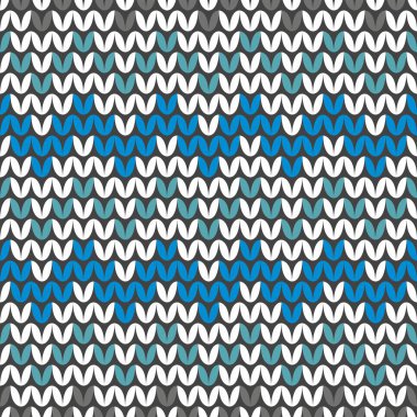 Kiremit renkli zikzak örgü vektör desen veya kış arka plan