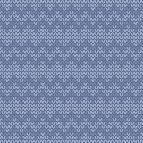 編み物パターンや冬のベクトルの背景が青いタイル — ストックベクタ