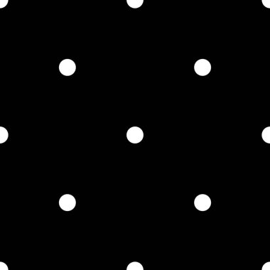 Siyah arka plan üzerine beyaz lekeli döşeme vektör deseni