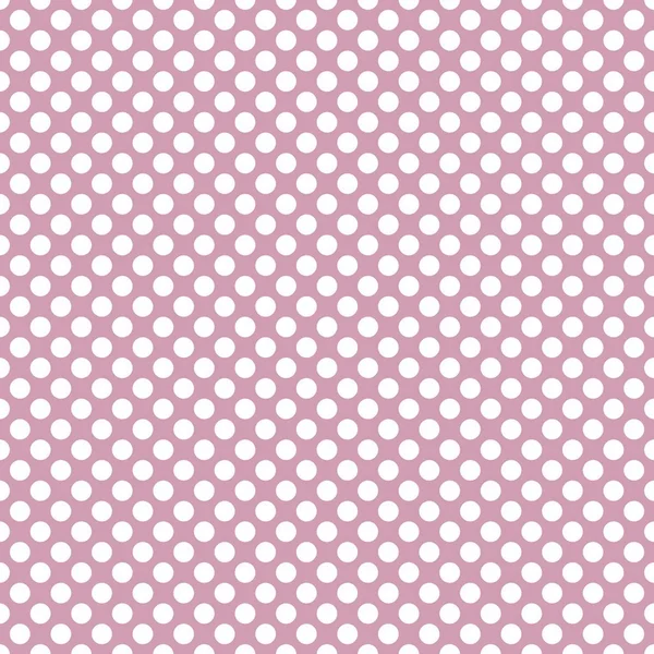 Modèle Vectoriel Tuile Pois Blancs Sur Fond Rose Pastel — Image vectorielle