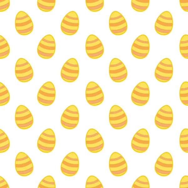 Векторный Рисунок Плитки Желтыми Пасхальными Яйцами Белом Фоне Украшения Обоев — стоковый вектор