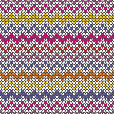 Kiremit renkli zikzak örgü vektör desen veya kış arka plan
