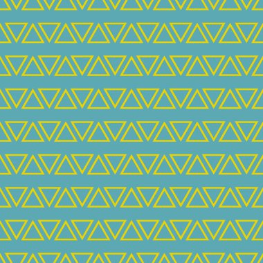 Döşeme vektör deseni pastel nane yeşil zemin üzerine sarı üçgen ile