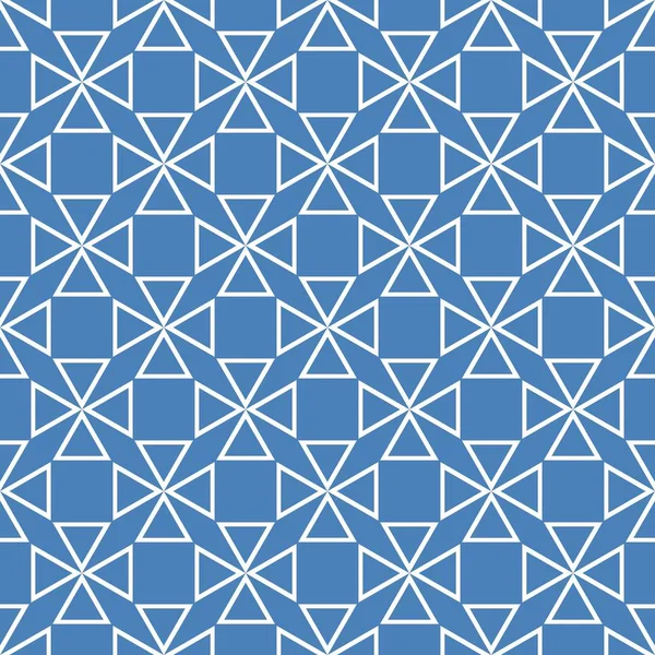 Patrón Vectores Azulejos Con Fondo Azul Blanco — Vector de stock