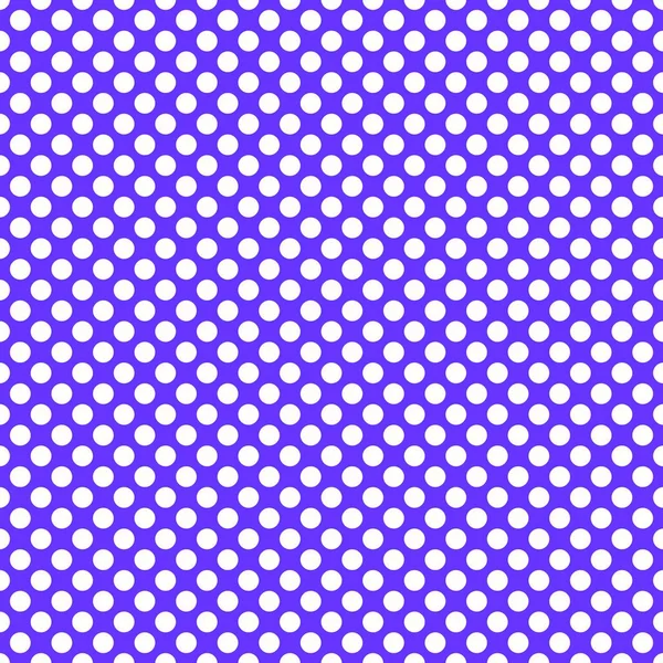 紫色の背景に白の水玉模様のタイルのベクトル パターン — ストックベクタ