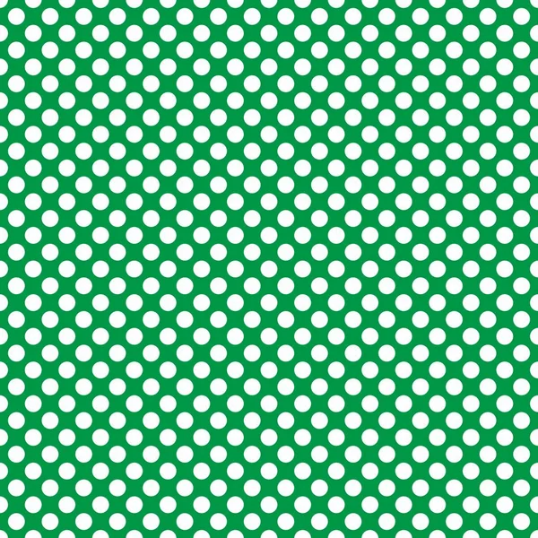 薄荷绿色背景上有白色圆点的方块矢量图案 — 图库矢量图片