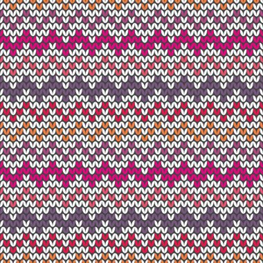 Kiremit renkli zikzak örgü vektör desen veya kış arka plan