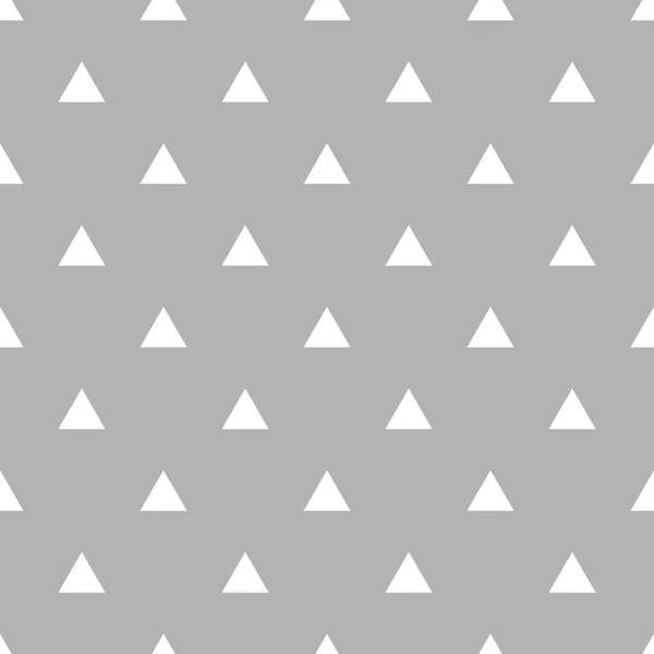 Modèle Vectoriel Tuile Avec Triangles Blancs Sur Fond Gris — Image vectorielle