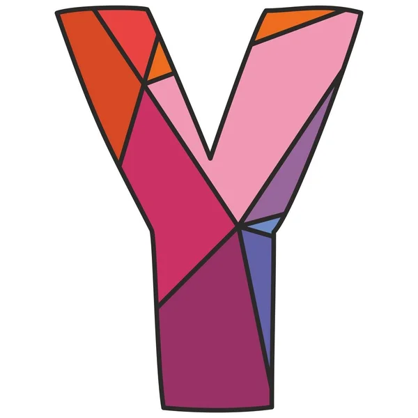 Inslagning Yta Pastellfärger Alfabetet Vektor Brev Isolerad Vit Bakgrund — Stock vektor