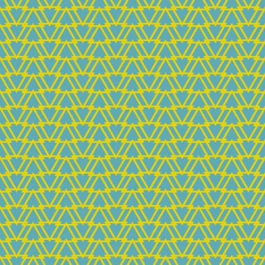 Döşeme vektör deseni pastel nane yeşil zemin üzerine sarı üçgen ile