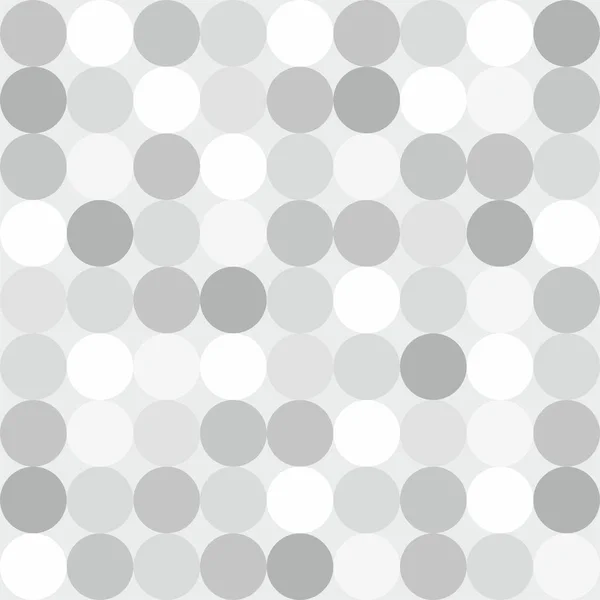 灰色の背景に大きな白 灰色と黒水玉模様のタイルのベクトル パターン — ストックベクタ