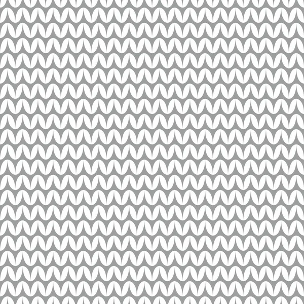 Tile Grey White Knitting Vector Pattern Winter Background — Stock Vector