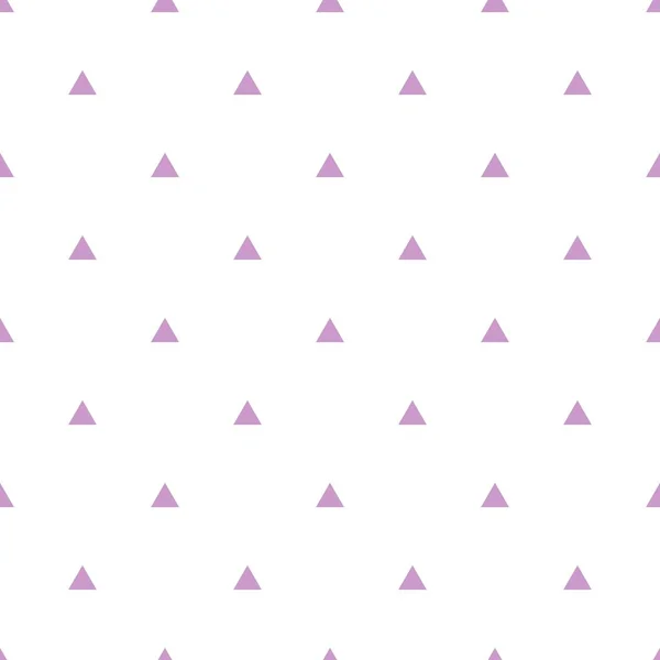 Kachelvektormuster Mit Violetten Dreiecken Auf Weißem Hintergrund — Stockvektor