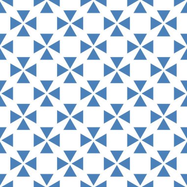Mavi ve beyaz arkaplan ile döşeme vektör deseni