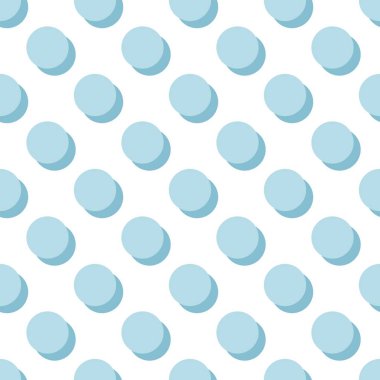 Mavi lekeli beyaz arka plan üzerinde döşeme vektör deseni