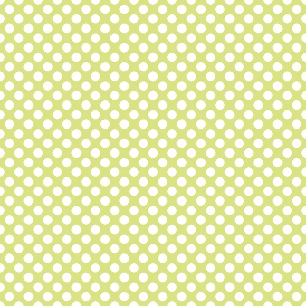 緑の背景にパステル カラーの水玉模様のタイルのベクトル パターン — ストックベクタ