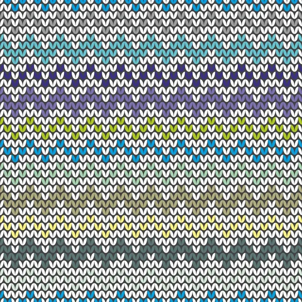 Carrelage Bleu Gris Zig Zag Tricot Motif Vectoriel Fond Hiver — Image vectorielle