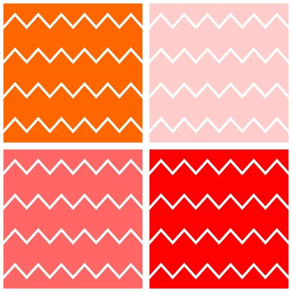 Azulejos Patrón Vectorial Conjunto Con Chevron Zig Zag Blanco Sobre — Vector de stock