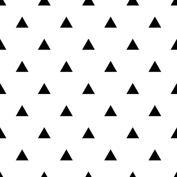 Tile Vector Pattern Black Triangles White Background — Stock Vector