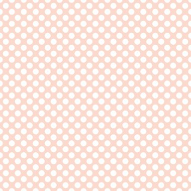 Sorunsuz vektör desen döşemesi pastel pembe arka plan üzerinde beyaz lekeli ile