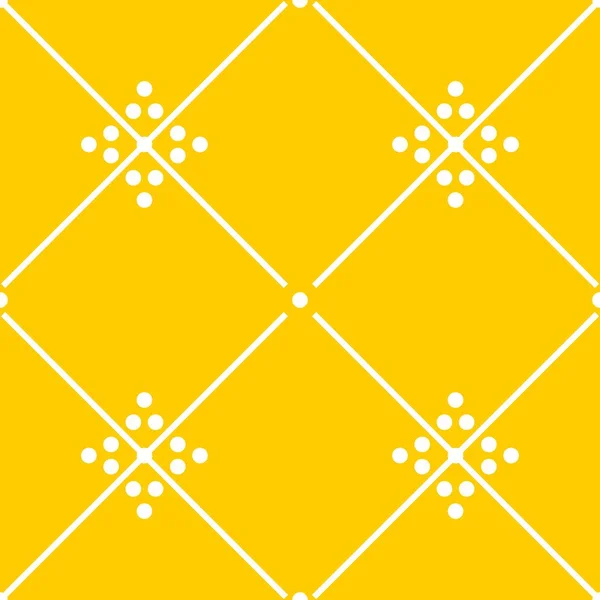 黄色のタイル装飾床タイル パターン ベクトル — ストックベクタ