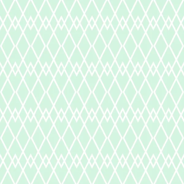 タイルのパステル調の緑の背景に白の格子縞のパターン ベクトル — ストックベクタ