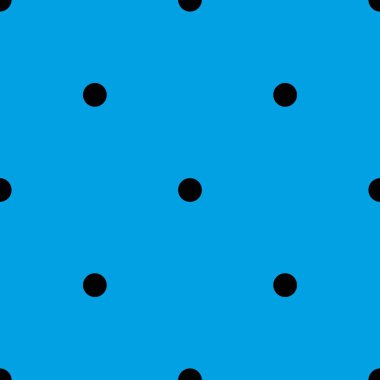 Pastel mavi zemin üzerine siyah lekeli vektör desenle döşenir