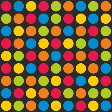 Siyah arka plan üzerinde renkli lekeli döşeme vektör deseni