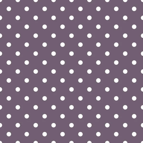 Векторный Рисунок Плитки Белыми Точками Польки Темно Фиолетовом Фоне — стоковый вектор