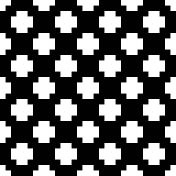 Croix Tuile Motif Vectoriel Noir Blanc — Image vectorielle