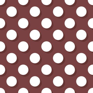 Beyaz lekeli koyu kahverengi zemin döşeme vektör deseni