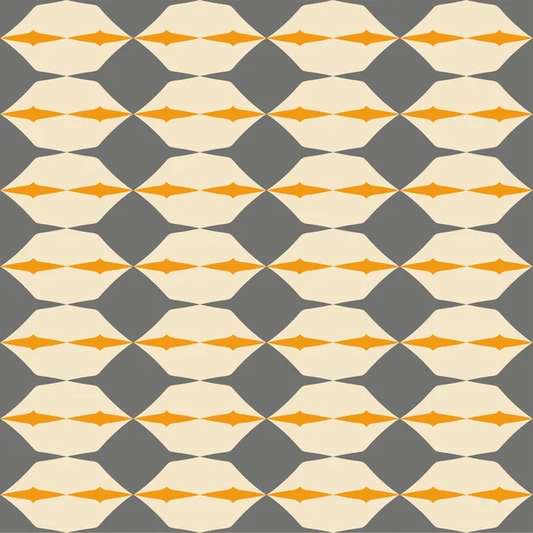 Tegel Grijs Zwart Oranje Vector Patroon Met Geometrische Decoratie Achtergrond — Stockvector