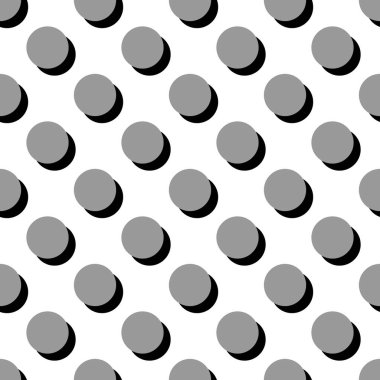 Gri lekeli beyaz zemin üzerine gölge ile döşeme vektör deseni