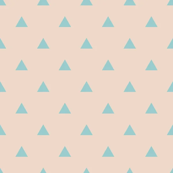 粉红底色薄荷绿色三角形方块矢量图案 — 图库矢量图片
