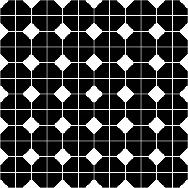 Fliesen Schwarz Und Weiß Hintergrund Oder Vektor Nahtlose Muster — Stockvektor