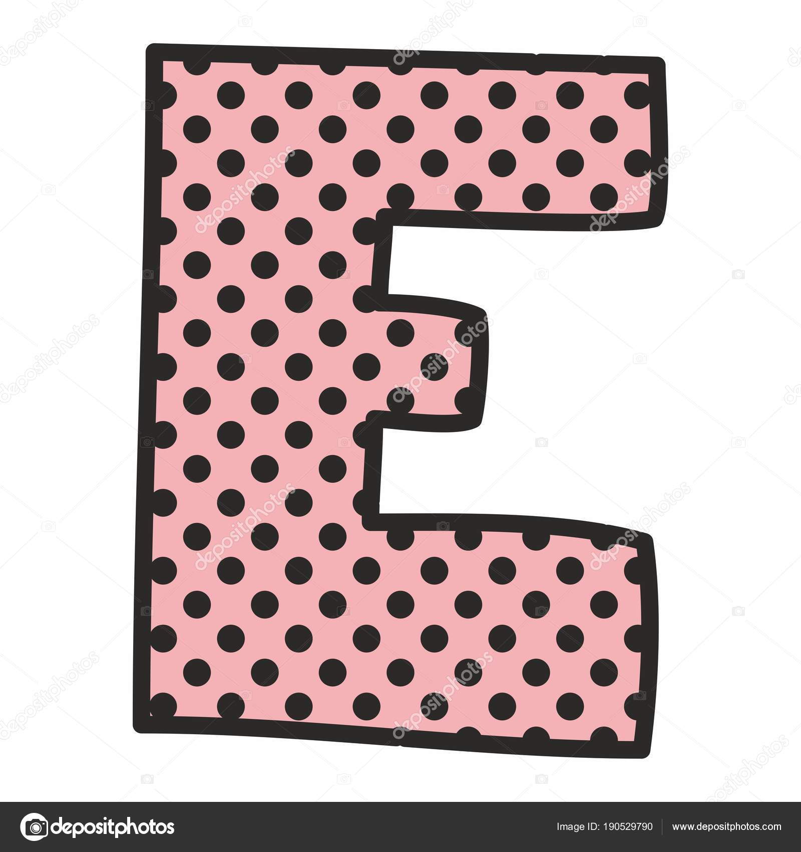 Download Alphabet Vector Letter Black Polka Dots Pink Background Isolated White — Stock Vector © mala-ma ...