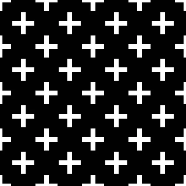 シームレスな装飾の壁紙のためのタイル黒と白のベクトルパターン — ストックベクタ