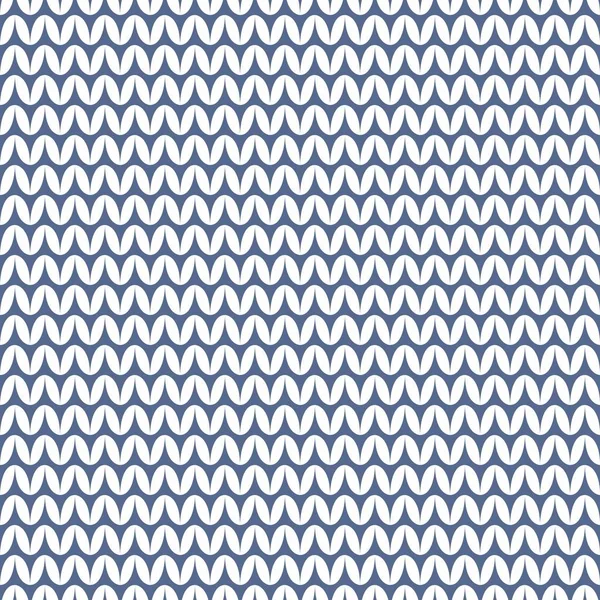 Плитка Синий Белый Векторный Рисунок Вязания Зимний Фон — стоковый вектор